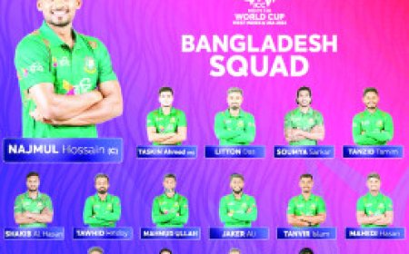 टी-20 वल्र्ड कप के लिए टीम का ऐलान, शांतो करेंगे बांग्लादेश टीम की कप्तानी, तस्कीन बने उपकप्तान