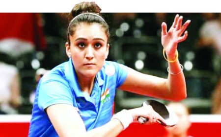 मनिका ने लगाई लंबी छलांग manika-took-a-long-jump