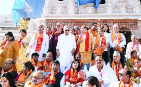 तीन मासत्नआस्ट्रेलिया से लेकर यूएई के 30 देशों से 90 प्रवासी भारतीय पहुंचे रामलला दरबार