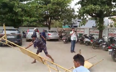 Jabalpur News: विवादित वाट्स एप स्टेटस को लेकर जाॅय सेकेंडरी स्कूल विजय नगर में हंगामा, हिंदूवादी संगठनों ने की तोड़फोड़