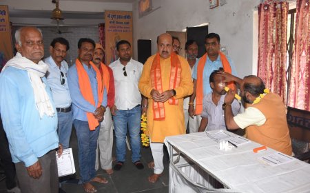 Jabalpur News:रांझी में लगाया गया निःशुल्क नेत्र परीक्षण शिविर