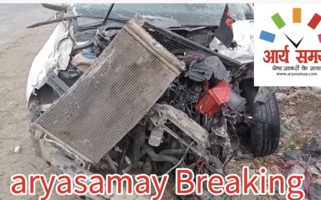 Jabalpur News: आर्मी सेंटर के सामने हाइवा का स्टेयरिंग हुआ फेल, डिवाइडर से टकराते हुए कार से जा भिड़ा