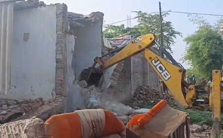 अंबिकापुर में भी चला प्रशासन का बुलडोजर, वन विभाग की भूमि से हटाया जा रहा अवैध कब्जा