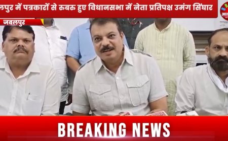 Jabalpur News: नेता प्रतिपक्ष उमंग सिंघार बोले; भाजपा मीडिया और लोकतंत्र की अभिव्यक्ति पर नियंत्रण करना चाहती है