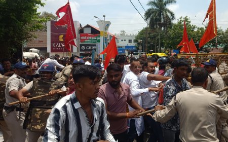 Jabalpur News: " रेंट " के विरोध में सदर बाजार बंद, आंदोलनकारी बैरिकेडिंग तोड़ घुसे...कैंट बोर्ड के सामने बैठे धरने पर