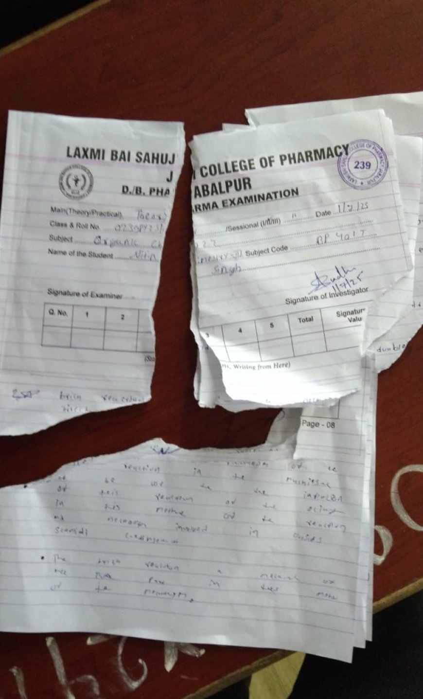 Jabalpur News: बी फार्मा का एग्जाम दे रहे छात्र की टीचर ने फाड़ी आंसर शीट, हंगामें के बाद टीचर सस्पेंड