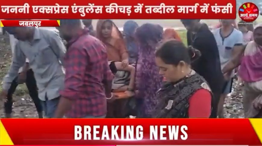 Jabalpur News: जननी एक्सप्रेस कीचड़ में तब्दील मार्ग में फंसी, गर्भवती महिला को एक किलोमीटर स्ट्रेचर से पैदल लाना पड़ा
