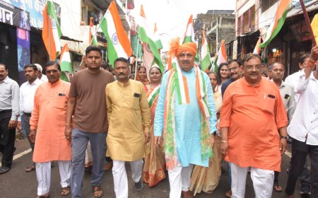 Jabalpur News:रांझी क्षेत्र में विधायक रोहाणी ने निकाली तिरंगा यात्रा
