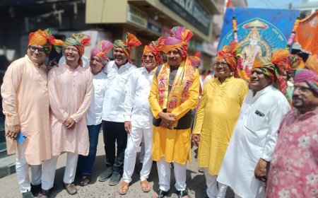 Jabalpur News:अग्रसेन जंयती पर सदर में निकाली गई शोभायात्रा