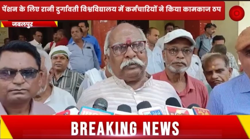 Jabalpur News: पेंशन के लिए RDVV में कर्मचारियों ने किया कामकाज ठप, पेंशनर्स एसोसिएशन भी उतरा मैदान में