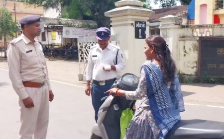 Jabalpur News: एसपी- कलेक्ट्रेट में बिना हेलमेट वालों का प्रवेश प्रतिबंधित, वाहन चालकों के कटे चालान