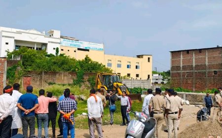 Jabalpur News: कुदवारी में शासकीय भूमि पर अवैध कब्जा हटाया गया