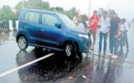 Jabalpur News: फ्लाई ओवर पर बस - कार  में भिड़ंत