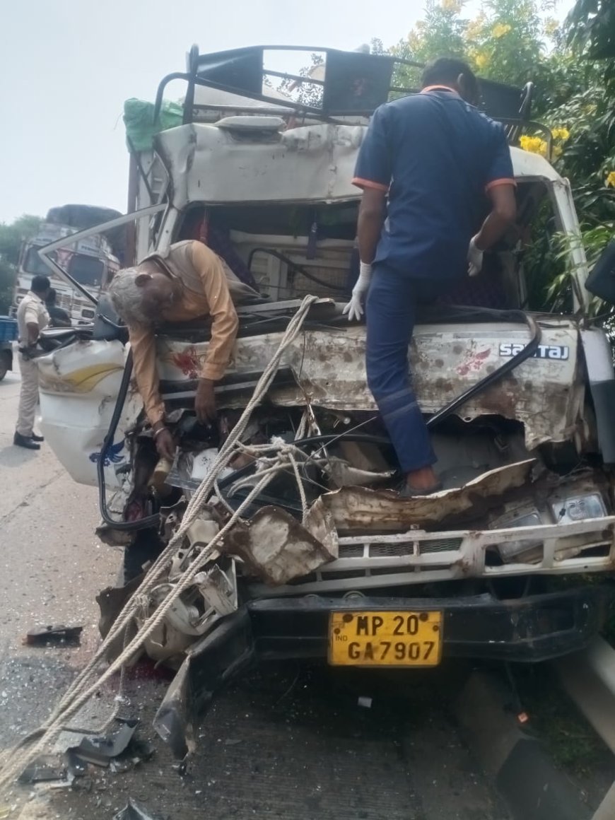 Jabalpur News: हाईवा में घुसा ट्रक, चालक की मौत
