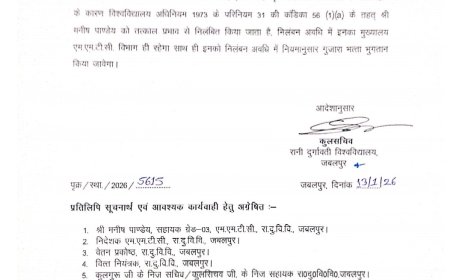 Jabalpur News: नशे में धुत कर्मचारी ने RDVV कुलगुरु से की अभद्रता, कुलसचिव ने कराई एफआईआर, निलंबित हुए