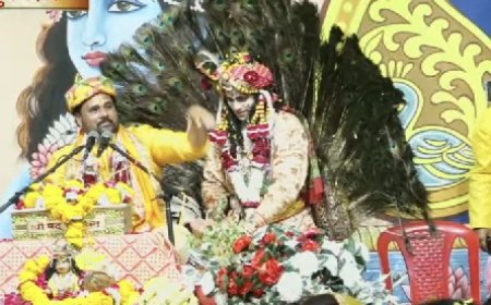 Jabalpur News:चंद्रशेखर गार्डन में चल रही श्रीमद्भागवत में श्रीकृष्ण जन्मोत्सव की धूम, कान्हा आया रे आया.. पर झूमे भक्त