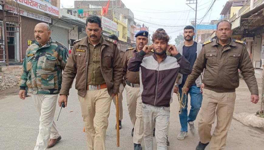 Jabalpur News: रांझी पुलिस ने बदमाश बाबू मराठा को किया गिरफ्तार, निकाला जुलूस