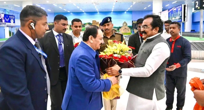 Jabalpur News: केन्‍द्रीय मंत्री नड्डा पहुंचे जबलपुर, हुआ आत्‍मीय स्‍वागत