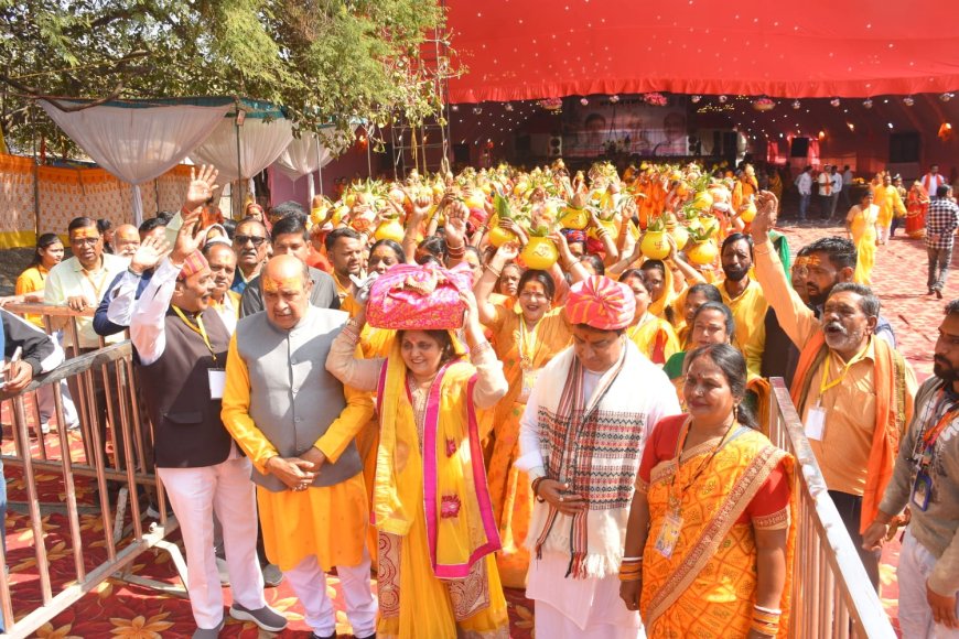 Jabalpur News: रांझी में भव्य कलश यात्रा के साथ  शिव महापुराण कथा का शुभारंभ