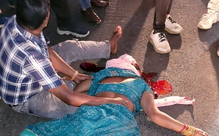 Jabalpur News: मोटरसाइकिल सवार दंपती को मालवाहक ट्रक ने मारी टक्कर, महिला की मौत