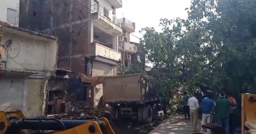 Jabalpur News: गढ़ा बाज़ार में गिरा पेड़, कई घर हुए क्षतिग्रस्त
