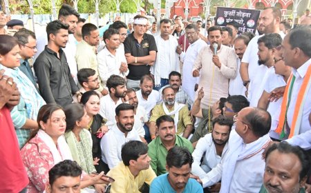 Jabalpur News: कांग्रेस पार्षद दल ने निगम मुख्यालय किया घेराव, मुख्य गेट में लगाया ताला