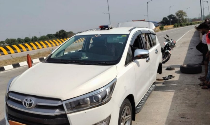 Jabalpur News: बाल-बाल बची जबलपुर पुलिस,नाबालिग को दस्तयाब कर बिहार से लौट रही  टीम के चलते वाहन का पिछला पहिया निकला