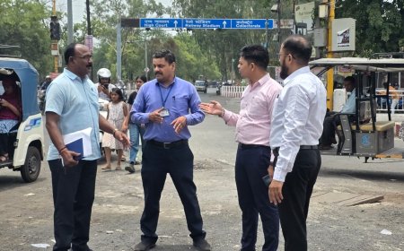 Jabalpur News: एम्पायर तिराहा- पेंटीनाका फ्लाई ओवर निर्माण, कैंट बोर्ड, एमपीआरडीसी और रक्षा संपदा के अधिकारियों ने किया निरीक्षण